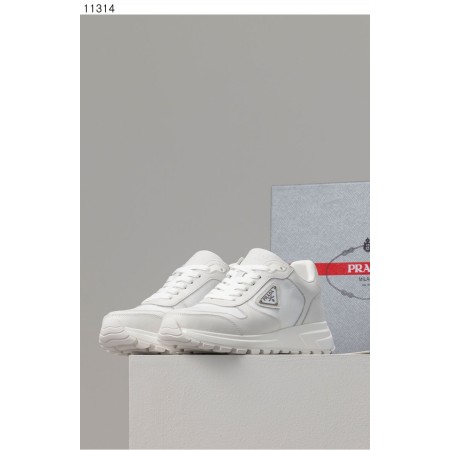 프** 리나일론 브러시드 가죽 스니커즈